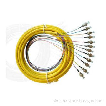PVC, OM1, OM2 or OM3 Bundle Multi - Fiber Optic Pigtail for